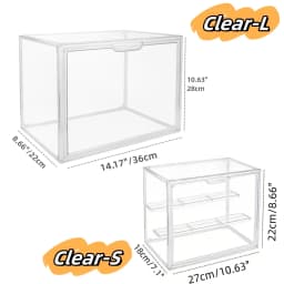 Clear Large Figure Storage Box Organizer For Figurine Acrylic Box Blind Box Makeup Toy Showcase Organizer For Handbag Figurine