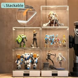 Clear Large Figure Storage Box Organizer For Figurine Acrylic Box Blind Box Makeup Toy Showcase Organizer For Handbag Figurine