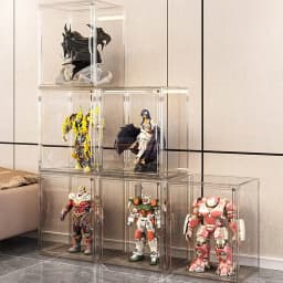 Clear Large Figure Storage Box Organizer For Figurine Acrylic Box Blind Box Makeup Toy Showcase Organizer For Handbag Figurine