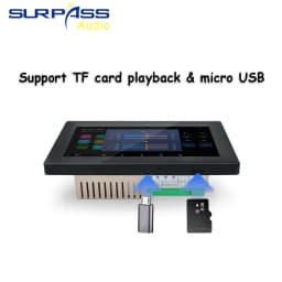 Android 5.1 System 7 Inch WiFi BT Wall Amplifier Two Zone APP Control Remote Control with Champagne Gold Back Cover Music Panel