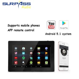 Android 5.1 System 7 Inch WiFi BT Wall Amplifier Two Zone APP Control Remote Control with Champagne Gold Back Cover Music Panel