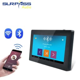 Android 5.1 System 7 Inch WiFi BT Wall Amplifier Two Zone APP Control Remote Control with Champagne Gold Back Cover Music Panel