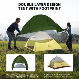Naturehike Cloud Up 2 Person Tent Outdoor Camping Tent Ultralight 2 Person 20D Tent Free Standing Hiking Travel Backpacking Tent