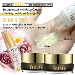 AILKE Whitening Face Cream, Reduce Dark Spots, Sun Spots, Melanin, With Collagen, Glutathione, Even Skin Tone For All Skin Types