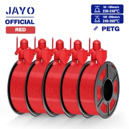 JAYO ABS/PLA META/PETG/SILK/TPU/Wood/ Rainbow/Marble 3D Printer Filament 1.75mm 5 Roll 3D Printing Materials for 3D Printer