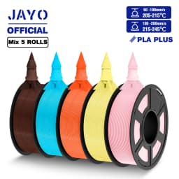 JAYO ABS/PLA META/PETG/SILK/TPU/Wood/ Rainbow/Marble 3D Printer Filament 1.75mm 5 Roll 3D Printing Materials for 3D Printer