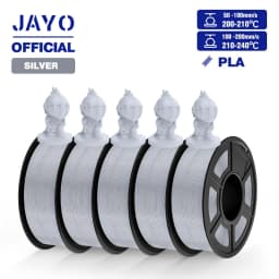 JAYO ABS/PLA META/PETG/SILK/TPU/Wood/ Rainbow/Marble 3D Printer Filament 1.75mm 5 Roll 3D Printing Materials for 3D Printer
