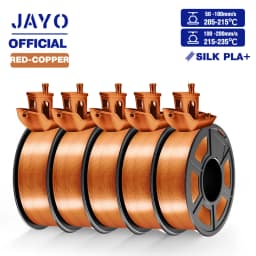 JAYO ABS/PLA META/PETG/SILK/TPU/Wood/ Rainbow/Marble 3D Printer Filament 1.75mm 5 Roll 3D Printing Materials for 3D Printer