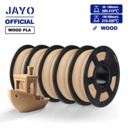 JAYO ABS/PLA META/PETG/SILK/TPU/Wood/ Rainbow/Marble 3D Printer Filament 1.75mm 5 Roll 3D Printing Materials for 3D Printer