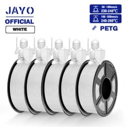 JAYO ABS/PLA META/PETG/SILK/TPU/Wood/ Rainbow/Marble 3D Printer Filament 1.75mm 5 Roll 3D Printing Materials for 3D Printer