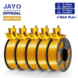 JAYO ABS/PLA META/PETG/SILK/TPU/Wood/ Rainbow/Marble 3D Printer Filament 1.75mm 5 Roll 3D Printing Materials for 3D Printer