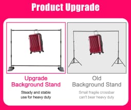 Background Stand Kit Double-Crossbar Backdrop With Solid Color Background Suitable For Photography Shooting Party Decoration