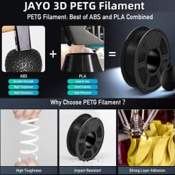 JAYO 3D Printer PLA/PLA Meta/PETG/PLA PLUS/PLA Matte Filament 1.75mm 9/10 Rolls 3D Printing Materials for 3D Printer&3D Pen