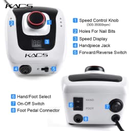 KADS Milling Machine Electric Nail Drill 35000 RPM Apparatus for Manicure Nail Polisher File Manicure Pedicure with Cutter Kit