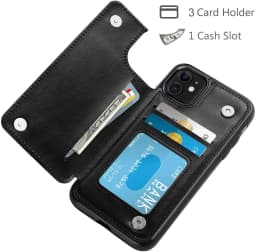 For iPhone 11 Pro XR XS Max 6s 7 8 Plus SE 2020 Wallet Case Luxury Slim Fit Premium Leather Card Slots Shockproof Flip Shell