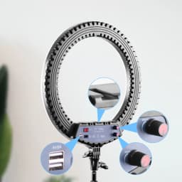 FOSOTO FT-18N Photography Lighting Dimmable Ring Lamp Camera Ring Lamp Led Ringlight With Tripod Stand For Phone Live Streaming