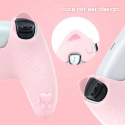 GeekShare PS5 Controller Case Set Silicone Thumb Grip Caps , NSPRO Controller Shell Cover , Sticker for SONY Playstation 5