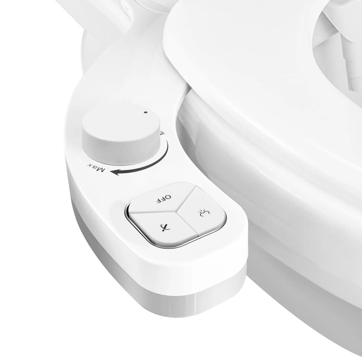 SAMODRA Black Button Bidet - Non-Electric Self Cleaning Bidet Water Sprayer Toilet Seat