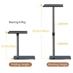 145cm Projector Tripod Stand Laptop Tripod Adjustable Height 23 to 63" Standing Desk Outdoor Computer Desk Stand for Studio