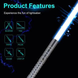 TXQSABER Lightsaber RGB Neo Pixel Smooth Swing Heavy Dueling Metal Hilt Type C Blaster Ghost Yoda Jedi Cosplay Toys Light Sword