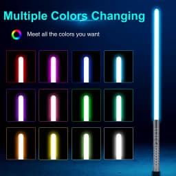TXQSABER Lightsaber RGB Neo Pixel Smooth Swing Heavy Dueling Metal Hilt Type C Blaster Ghost Yoda Jedi Cosplay Toys Light Sword