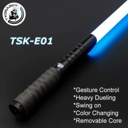 TXQSABER Lightsaber RGB Neo Pixel Smooth Swing Heavy Dueling Metal Hilt Type C Blaster Ghost Yoda Jedi Cosplay Toys Light Sword