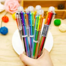 Jonvon Satone 20pcs Ball Point Pen Marker Korea Creative Stationery Pen 6 Color In 1 Ballpoint Pen Color School Supplies For Kid