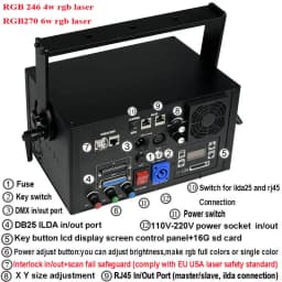 5W RGB 30kpps 40Kpps 50kpps Galvo Laser Party Light For Professional Stage Lighting Effect Show
