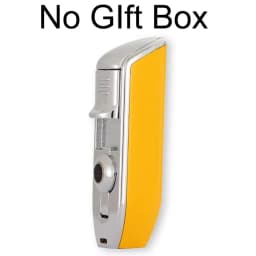 Lighter Metal 3 Jet Butane Gas Torch Smoking Lighter W/ Cigar Punch Stripe Sharp Cigar Lighter