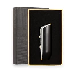 Lighter Metal 3 Jet Butane Gas Torch Smoking Lighter W/ Cigar Punch Stripe Sharp Cigar Lighter