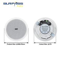 Built-in Class-D Amplifier Full Range Bluetooth-compatible Ceiling Speaker Horn For Home Theater Background Music Good Quality