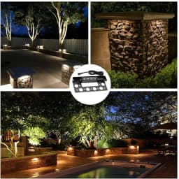 8 Pack Low Voltage LED Step Lights Outdoor Hardscape Lighting DC12V IP67 Waterproof Retaining Wall Paver Lamps