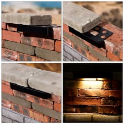 8 Pack Low Voltage LED Step Lights Outdoor Hardscape Lighting DC12V IP67 Waterproof Retaining Wall Paver Lamps