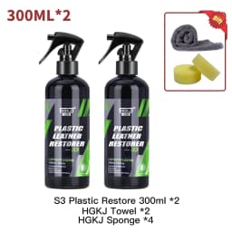 300ML Car Plastic Leather Restorer Renew Parts Polish Protect Coating Long Lasting Back To Black Gloss Interior Accessory S3