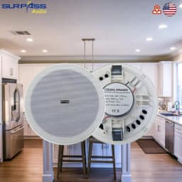 Home Background Music System 6 Inch 8ohm 15W Surround Sound Passive Audio passive Ceiling Speakers Loud for Roof Speakers Cinema