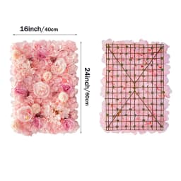 Pink Silk Rose Flower Wall Artificial Flower For Wedding Decoration BabyShow Party Birthday Gift Home Backdrop Decor