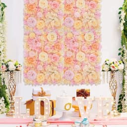 Pink Silk Rose Flower Wall Artificial Flower For Wedding Decoration BabyShow Party Birthday Gift Home Backdrop Decor