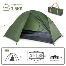 Naturehike Cycling Tent 1 Person Ultralight Outdoor 3 Season Waterproof 20D Nylon Tent Camping Hiking Backpacking Portable Tent