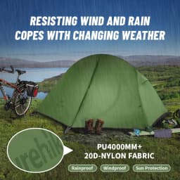 Naturehike Cycling Tent 1 Person Ultralight Outdoor 3 Season Waterproof 20D Nylon Tent Camping Hiking Backpacking Portable Tent