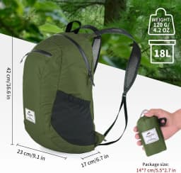 Naturehike Backpack 22L Ultralight Outdoor Waterproof Folding Backpack for Men Women Camping Hiking Shoulder Bag High Capacity