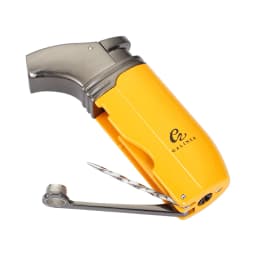 GALINER Travel Cigar Accessories Set Metal Butane Gas Lighter Cigar Cutter Tobacco Guillotine Home Ceramic Cigar Ashtrays