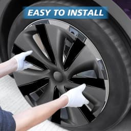 4PCS Hub Cap Performance Replacement for Tesla Model Y 19-Inch Wheel Cap Automobile Hubcap Full Rim Cover Accessories 2018-2024