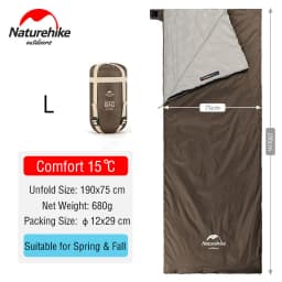 Naturehike Sleeping Bag Lightweight Mini LW180 Waterproof Cotton Sleeping Bag Nature hike Tourist Camping Sleeping Bag