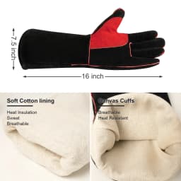 ARCCAPTAIN 16inch Welding Gloves Multifunctional Works Gloves Heat Resistant Mig/Stick/Tig Welder Welding Supplies Gloves