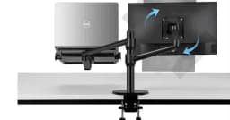 OL-3L OL-3T Aluminum Silver Ergonomics 10'-17' Desk Laptop Stand 32' Monitor Desktop Bracket Computer Mount Full Motion Column