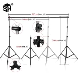2X2 2X3 2.6X3M Background Stand Photography Photo Studio Green Screen Backdrops Chromakey Support System Frame Video for Parties