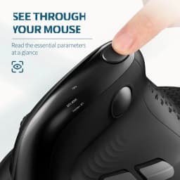 Delux M618XSD Seeker Ergonomic Vertical Mouse with OLED Screen 4000DPI Rechargeable 1000mA Removable Back Cover For Computer