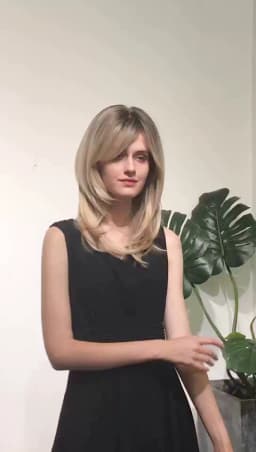 ALAN EATON Synthetic Wigs Long Straight Layered Hairstyle Ombre Black Brown Blonde Gray Ash Full Wigs with Bangs for Black Women