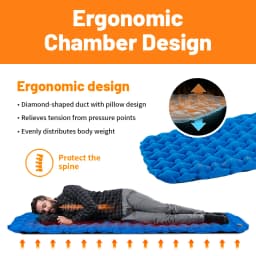 Naturehike Inflatable Mattress Air Mattress Ultralight Outdoor Sleeping Pad Folding Bed Sleeping Mat Hiking Camping Mattress