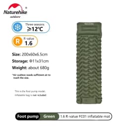 Naturehike Inflatable Mattress Air Mattress Ultralight Outdoor Sleeping Pad Folding Bed Sleeping Mat Hiking Camping Mattress